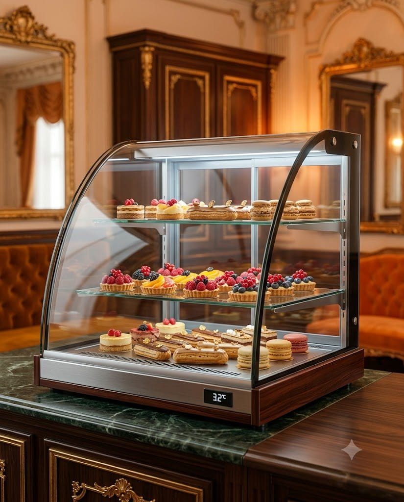 弧形前置台式展示柜 — PEZO 台式及弧形展示柜 cake display cabinet