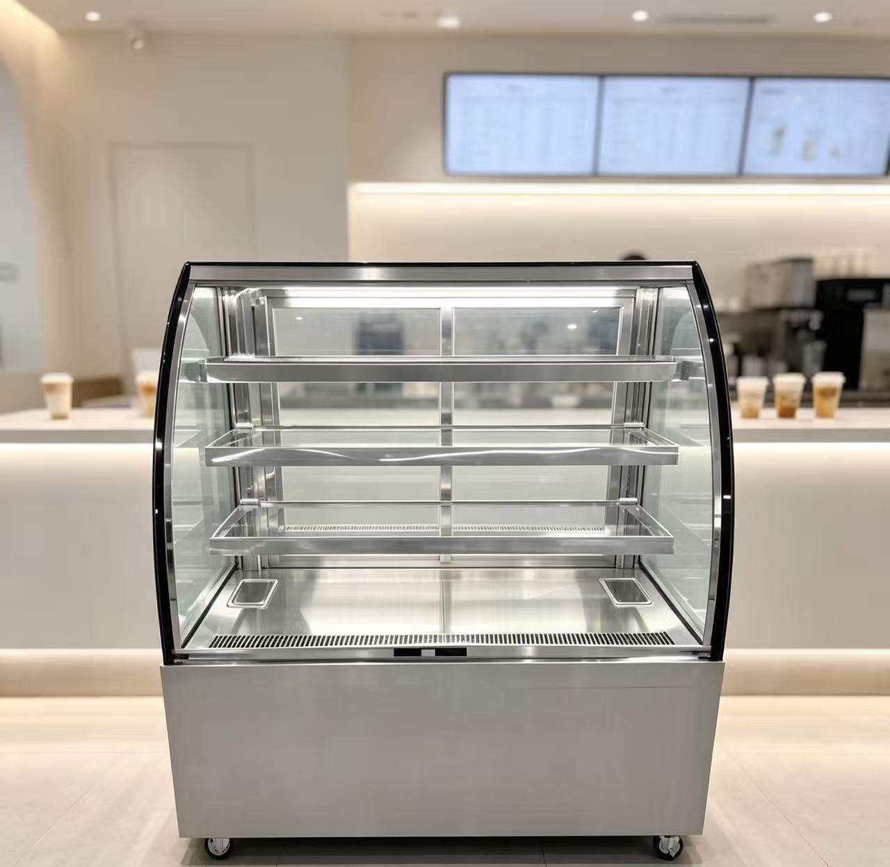 弧形热柜展示柜 — 三层 — PEZO 专用展示柜(热柜 / 双温区) cake display cabinet