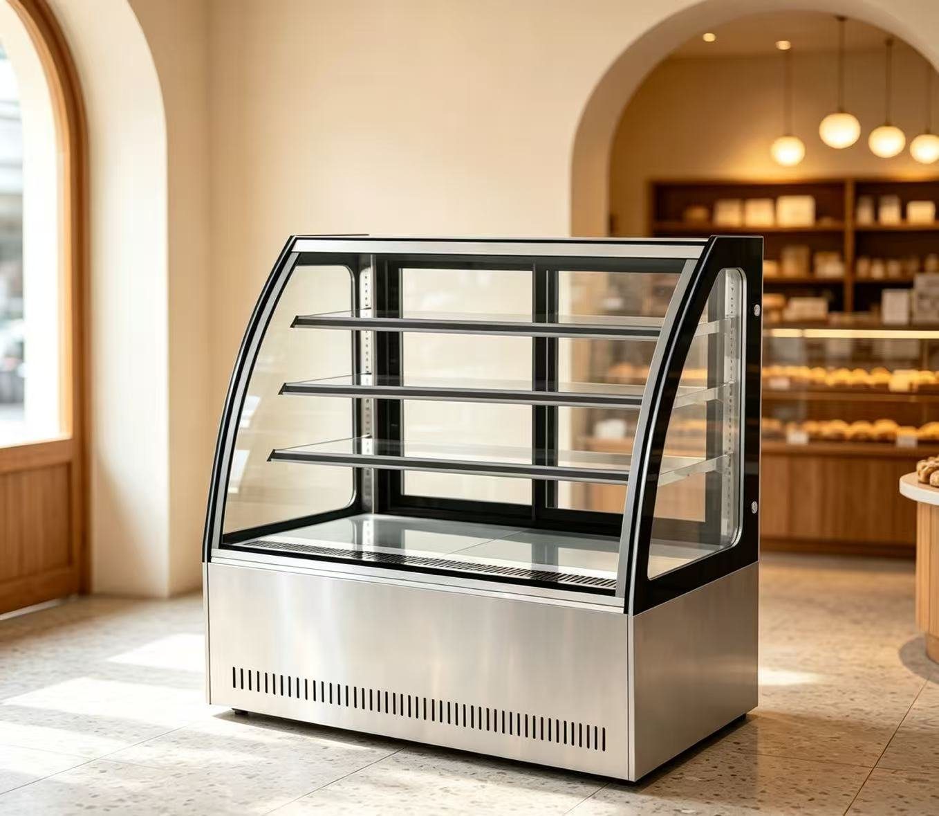 经典弧形立式展示柜 — 三层 — PEZO 立式蛋糕展示柜 cake display cabinet